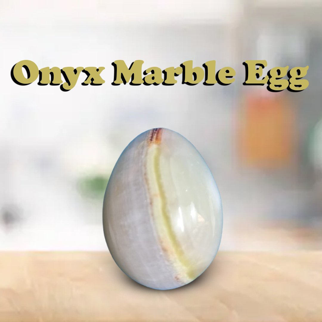 Onyx Egg/Pakistani Handcrafted Marble Egg - Image 2