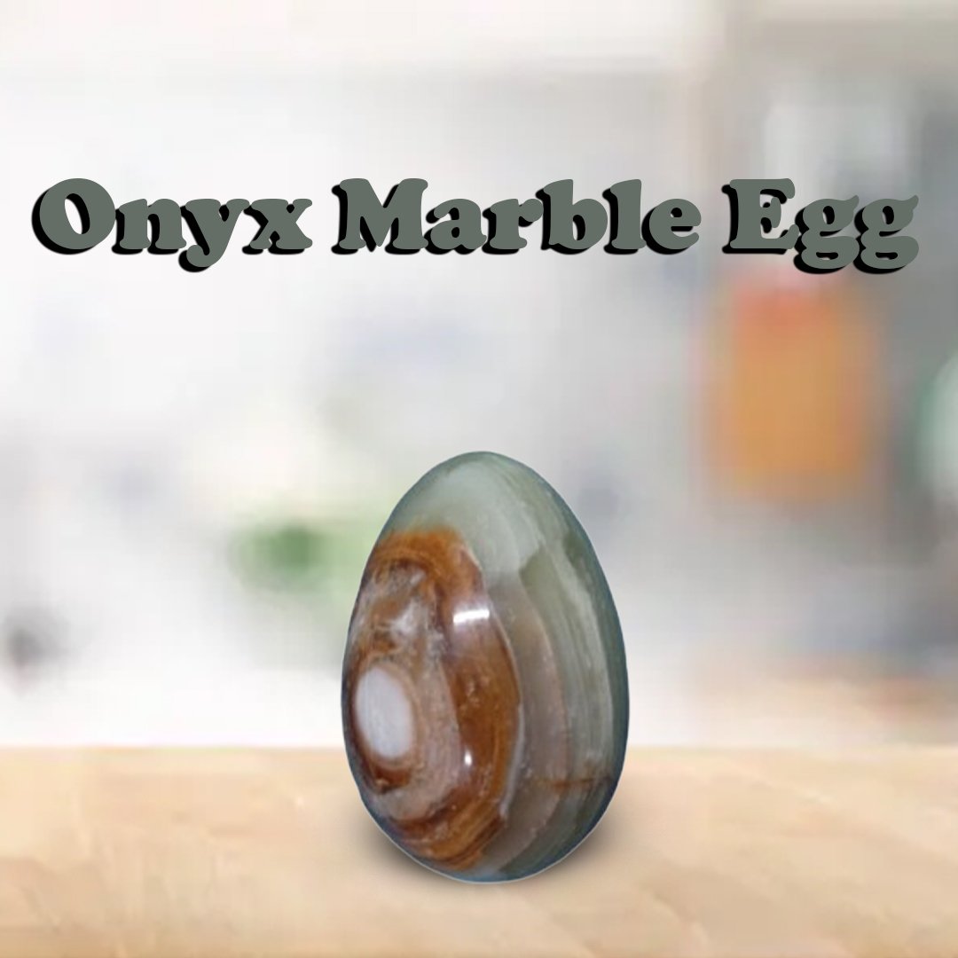 Onyx Egg/Pakistani Handcrafted Marble Egg - Image 2