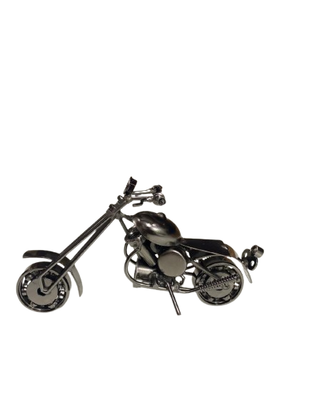 Handcrafted Vintage Metal Motorcycle size : 15cm - Image 3