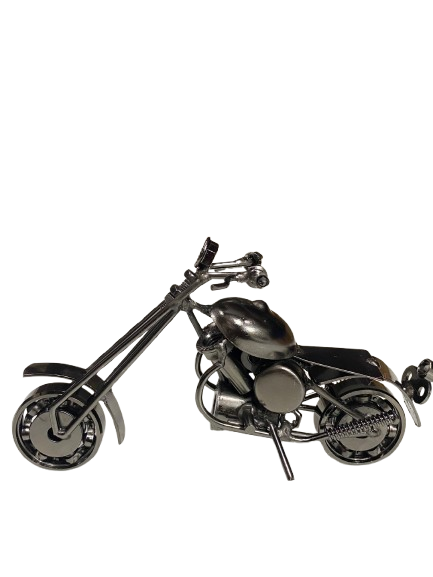 Handcrafted Vintage Metal Motorcycle size : 15cm - Image 4
