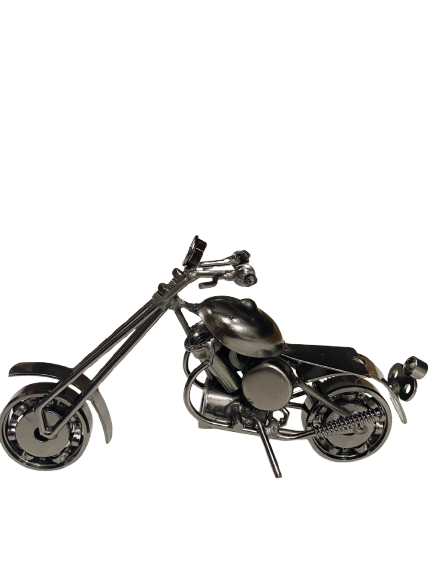 Handcrafted Vintage Metal Motorcycle size : 15cm - Image 7
