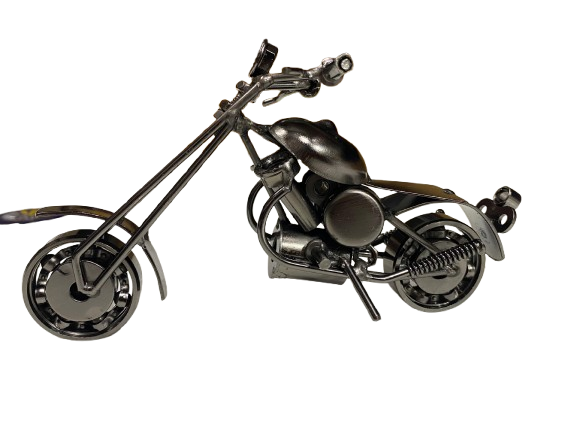 Handcrafted Vintage Metal Motorcycle size : 15cm - Image 6