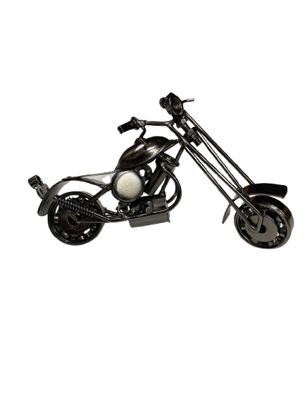 Handcrafted Vintage Metal Motorcycle size : 15cm - Image 10