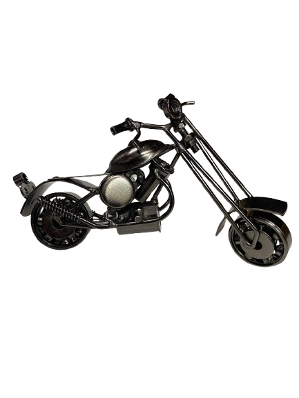 Handcrafted Vintage Metal Motorcycle size : 15cm - Image 11