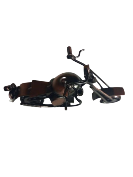 Handcrafted Vintage Metal Motorcycle size : 15cm - Image 9
