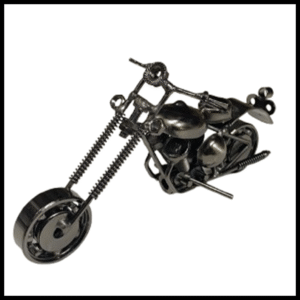 Handcrafted Vintage Metal Motorcycle size : 15cm
