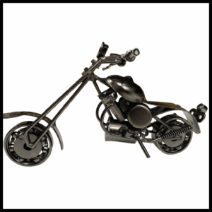 Handcrafted Vintage Metal Motorcycle size : 15cm