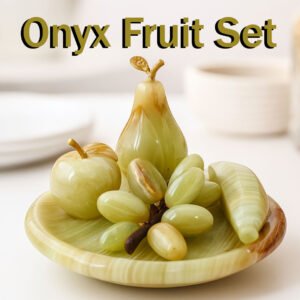 Handmade Onyx Fruit Set for Home Décor Size : 12.5 cm