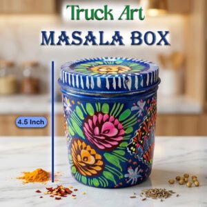 Truck Art Masala Box – Traditional Pakistani Spice Storage (H-4.5 Inch)