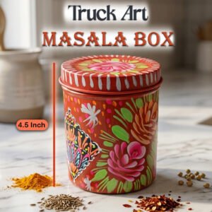 Truck Art Masala Box – Traditional Pakistani Spice Storage (H-4.5 Inch)