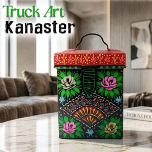 Hand-Painted Truck Art Kanaster – Size: (W-5inch x H-6.5inch)