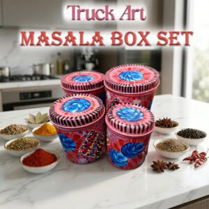 Truck Art Masala Box Set – Vibrant Handmade Spice Storage