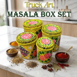 Truck Art Masala Box Set – Vibrant Handmade Spice Storage