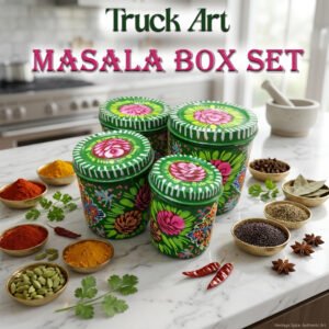 Truck Art Masala Box Set – Vibrant Handmade Spice Storage