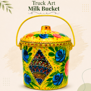 Truck Art Milk Bucket (Size : 14cmx11cm)