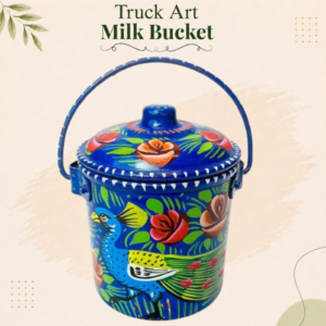 Truck Art Milk Bucket (Size : 15cmx12cm)
