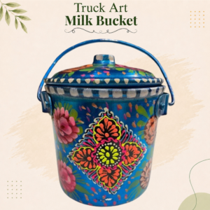 Truck Art Milk Bucket (Size : 14cmx11cm)