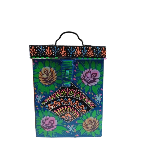 Hand-Painted Truck Art Kanaster – Size: (W-6inch x H-7.5inch) - Image 16