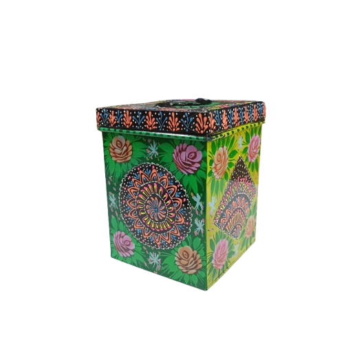 Hand-Painted Truck Art Kanaster – Size: (W-6inch x H-7.5inch) - Image 13