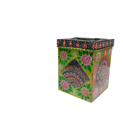 Hand-Painted Truck Art Kanaster – Size: (W-6inch x H-7.5inch) - Image 11