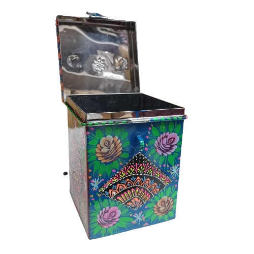 Hand-Painted Truck Art Kanaster – Size: (W-6inch x H-7.5inch) - Image 7