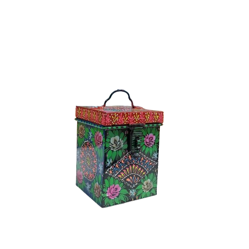 Hand-Painted Truck Art Kanaster – Size: (W-5inch x H-6.5inch) - Image 14