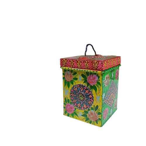 Hand-Painted Truck Art Kanaster – Size: (W-5inch x H-6.5inch) - Image 13