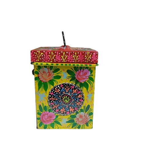 Hand-Painted Truck Art Kanaster – Size: (W-5inch x H-6.5inch) - Image 12