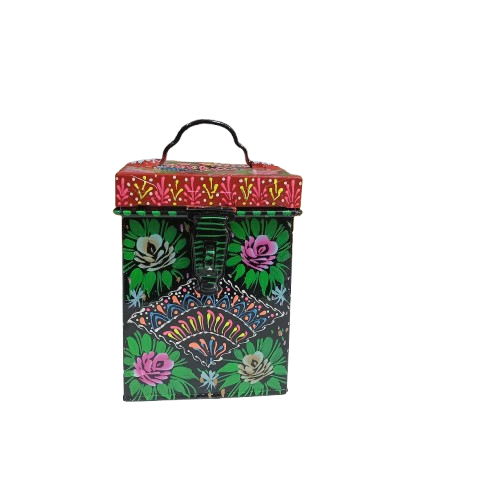 Hand-Painted Truck Art Kanaster – Size: (W-5inch x H-6.5inch) - Image 8