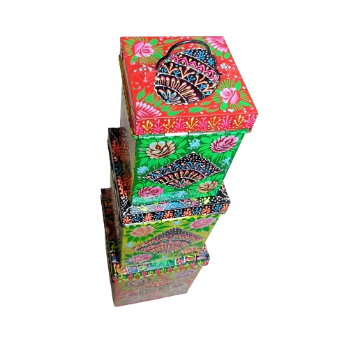 Truck Art Kanaster Set – Hand-Painted 3-Piece Decorative Storage Tins - Image 7