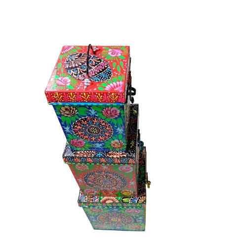 Truck Art Kanaster Set – Hand-Painted 3-Piece Decorative Storage Tins - Image 9