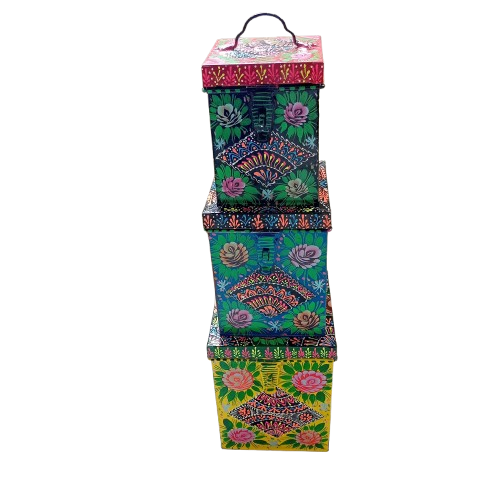 Truck Art Kanaster Set – Hand-Painted 3-Piece Decorative Storage Tins - Image 10