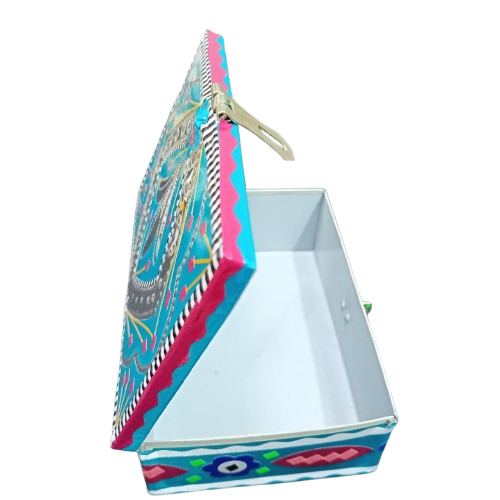 Chamakpatti Box: Real Truck Art Design for Storage and Decoration (W-16, H-11 cm) - Image 5