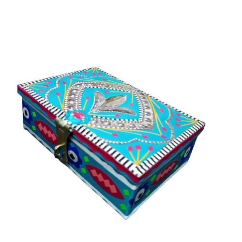 Chamakpatti Box: Real Truck Art Design for Storage and Decoration (W-16, H-11 cm) - Image 10