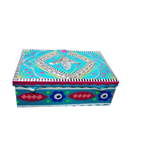 Chamakpatti Box: Real Truck Art Design for Storage and Decoration (W-16, H-11 cm) - Image 9