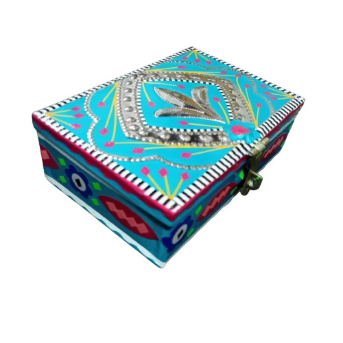 Chamakpatti Box: Real Truck Art Design for Storage and Decoration (W-16, H-11 cm) - Image 11