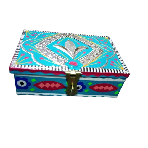 Chamakpatti Box: Real Truck Art Design for Storage and Decoration (W-20, H-14 cm) - Image 5