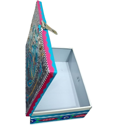 Chamakpatti Box: Real Truck Art Design for Storage and Decoration (W-20, H-14 cm) - Image 7