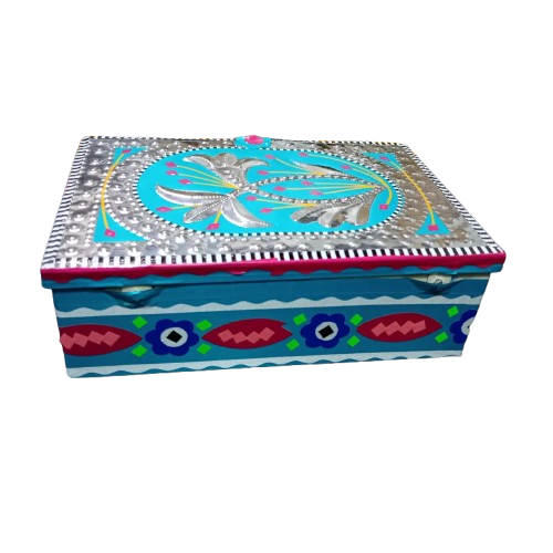 Chamakpatti Box: Real Truck Art Design for Storage and Decoration (W-20, H-14 cm) - Image 10