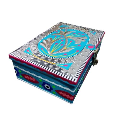 Chamakpatti Box: Real Truck Art Design for Storage and Decoration (W-20, H-14 cm) - Image 12