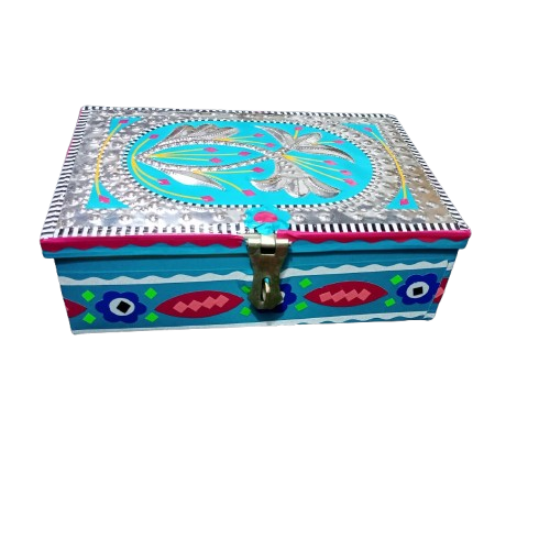 Chamakpatti Box: Real Truck Art Design for Storage and Decoration (W-20, H-14 cm) - Image 13