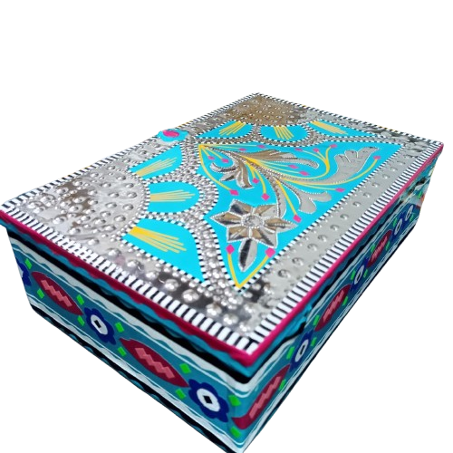 Chamakpatti Box: Real Truck Art Design for Storage and Decoration (W-25, H-17 cm) - Image 5