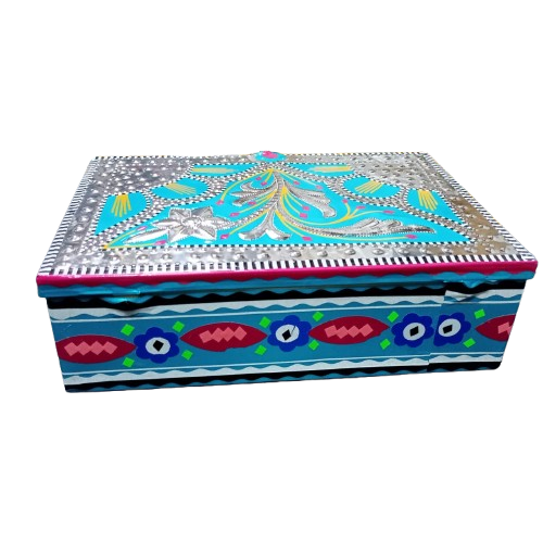 Chamakpatti Box: Real Truck Art Design for Storage and Decoration (W-25, H-17 cm) - Image 6
