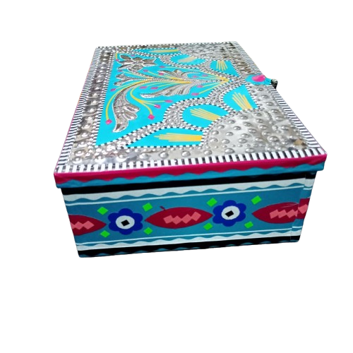 Chamakpatti Box: Real Truck Art Design for Storage and Decoration (W-25, H-17 cm) - Image 9