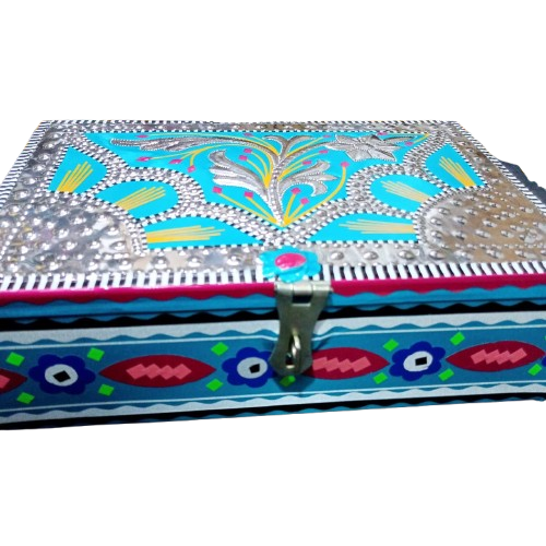 Chamakpatti Box: Real Truck Art Design for Storage and Decoration (W-25, H-17 cm) - Image 10