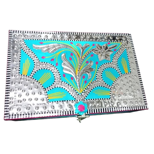 Chamakpatti Box: Real Truck Art Design for Storage and Decoration (W-25, H-17 cm) - Image 12