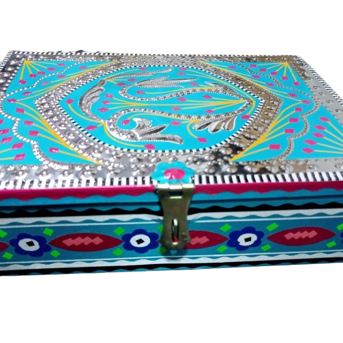Chamakpatti Box: Real Truck Art Design for Storage and Decoration (W-27, H-19 cm) - Image 5
