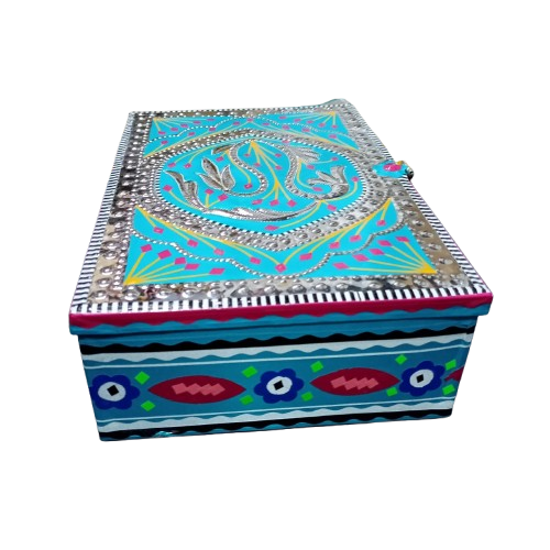 Chamakpatti Box: Real Truck Art Design for Storage and Decoration (W-27, H-19 cm) - Image 8