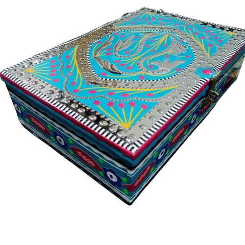 Chamakpatti Box: Real Truck Art Design for Storage and Decoration (W-27, H-19 cm) - Image 11