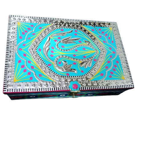 Chamakpatti Box: Real Truck Art Design for Storage and Decoration (W-27, H-19 cm) - Image 13